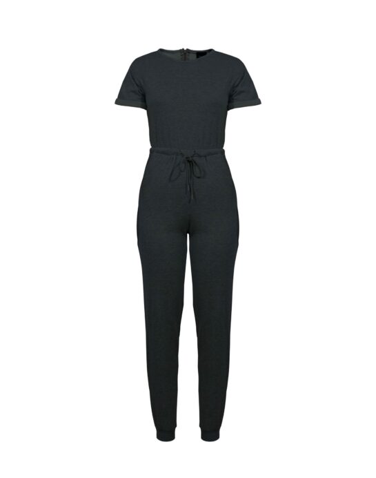 Thexact Women's Casual Short Sleeve Jumpsuit Stretchy Sweat Jumper with Zip Back and Ribbed Cuffs - Image 6