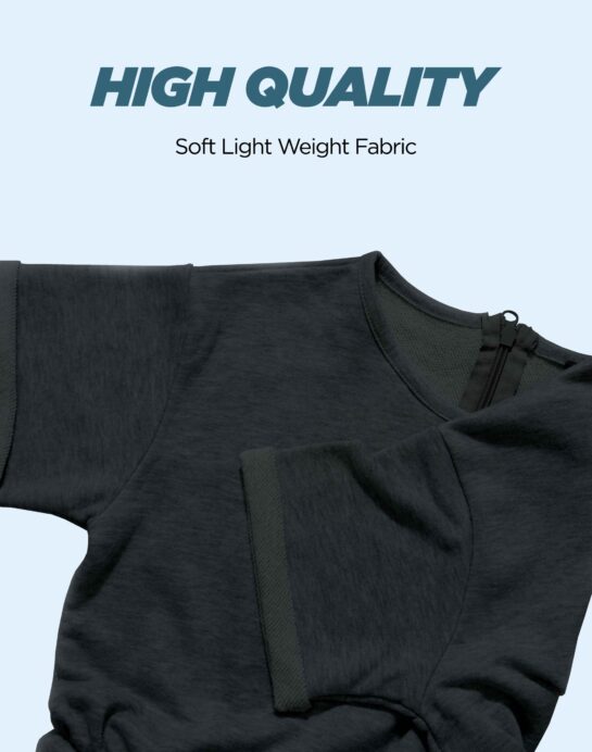 Thexact Women's Casual Short Sleeve Jumpsuit Stretchy Sweat Jumper with Zip Back and Ribbed Cuffs - Image 5