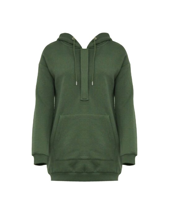 Thexact Womens Sea Green Hoodie Jumper Dress with Pockets Long Sleeve Pullover for Casual Outfits