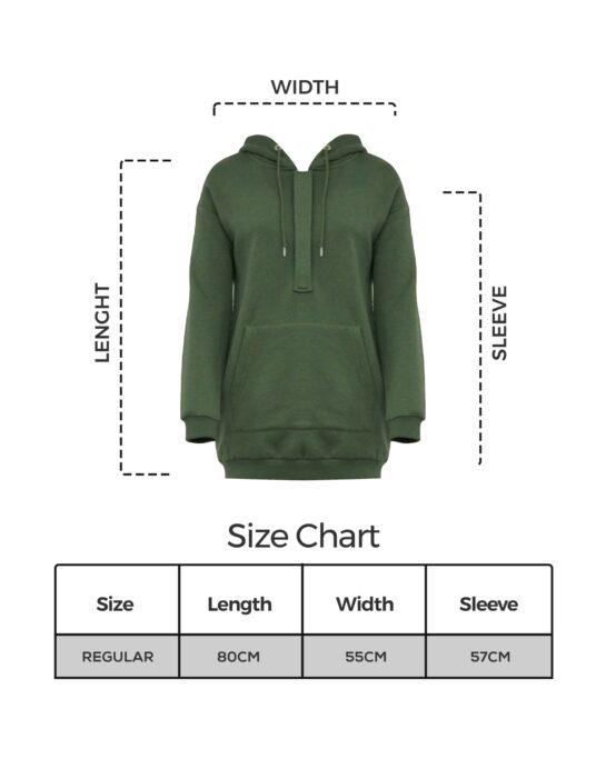 Thexact Womens Sea Green Hoodie Jumper Dress with Pockets Long Sleeve Pullover for Casual Outfits - Image 2