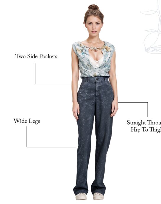 Thexact Womens Twill Wide Leg Joggers High Waist Relaxed Fit Comfy Everyday Pants - Image 7