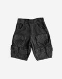 TheXact Womens Washed Black Cargo Shorts with Multi Pockets Stylish Relaxed Fit for Daily Wear