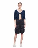 TheXact Womens Washed Black Cargo Shorts with Multi Pockets Stylish Relaxed Fit for Daily Wear - Image 3