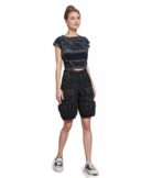 TheXact Womens Washed Black Cargo Shorts with Multi Pockets Stylish Relaxed Fit for Daily Wear - Image 4