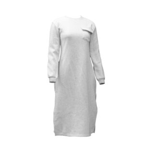Thexact Oatmeal Jumper Dress for Women Longline Casual Fit with Pocket and Soft Fabric