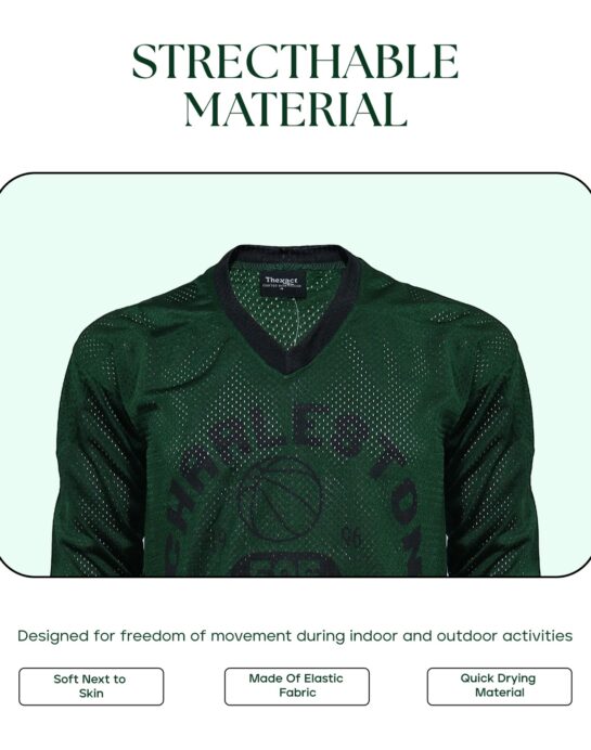 Thexact Mens Oversized T-Shirt Football Style, Quick Try Sport Full Sleeve Shirt - Image 7